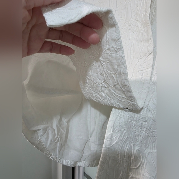 Marina Rinaldi White Textured Jacket - Picture 10 of 14